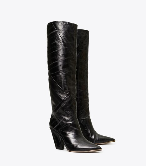 tory burch lila multicolor knee boot