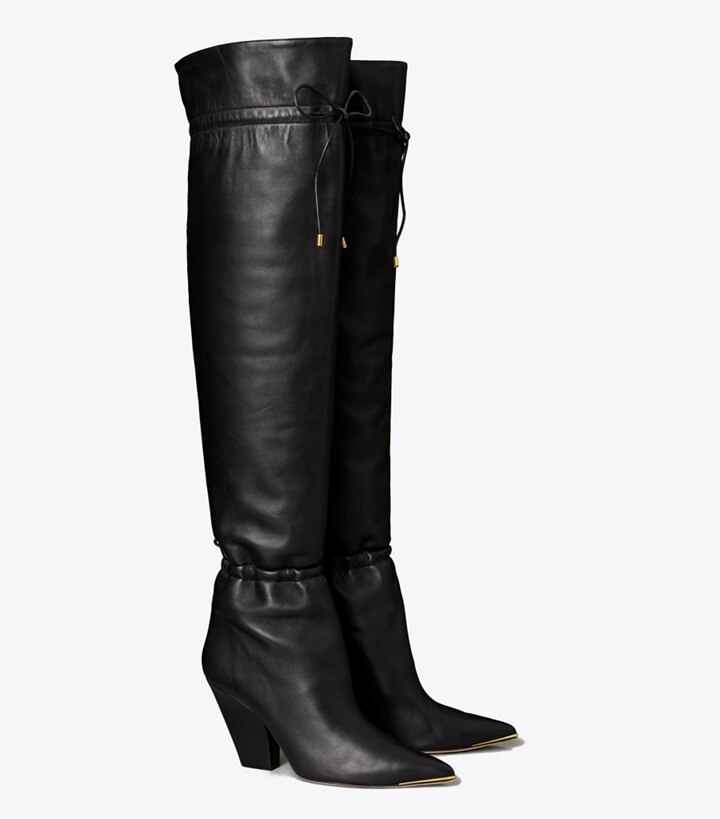 Lila Overknee Stiefel Damen Schuhe Tory Burch De