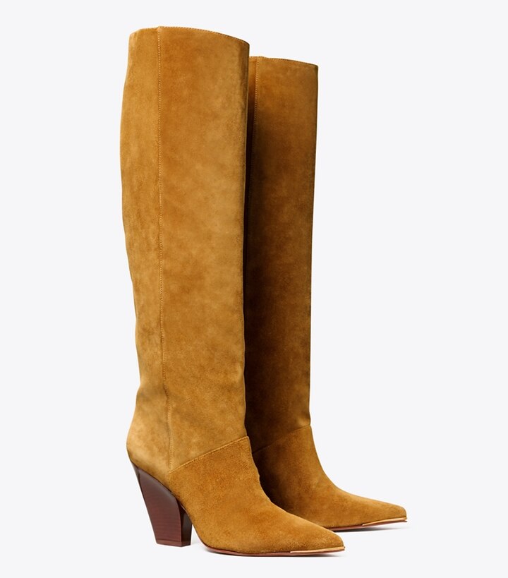 tory burch boots suede