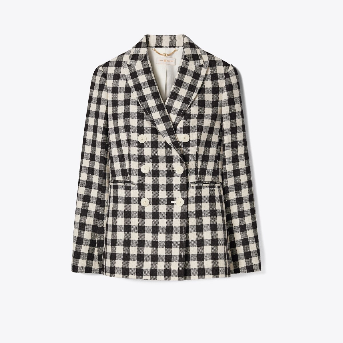 black and white gingham jacket