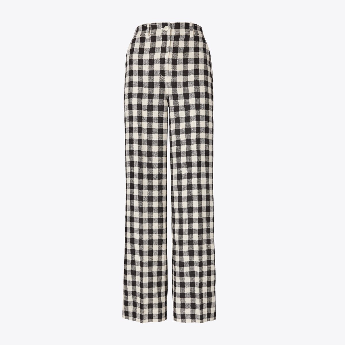 Linen Gingham Pant: Women's Designer 
