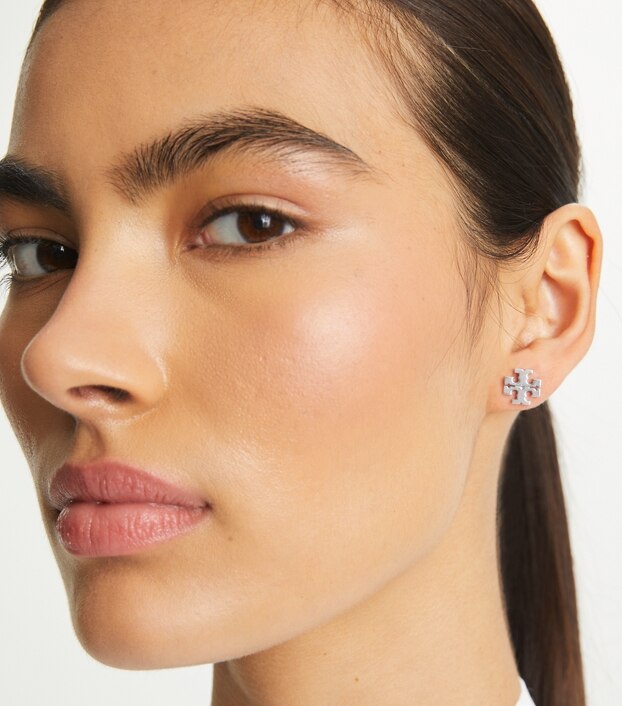 Tory Burch Logo Stud Earring Women's Accessories