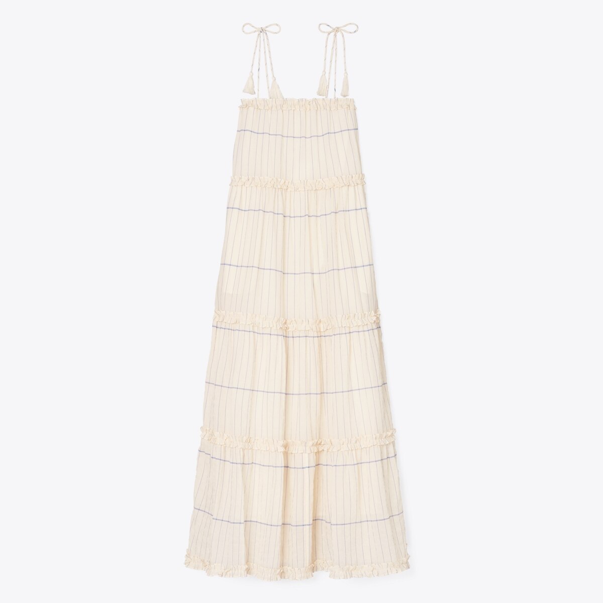 tory burch linen ruffle dress