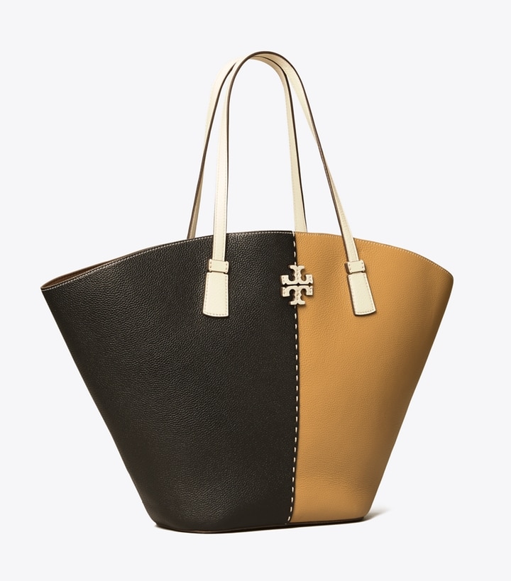 tory burch mcgraw pebbled leather tote bag