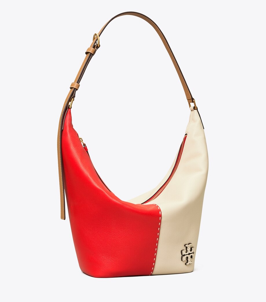 Tory Burch MCGRAW COLOR-BLOCK SOFT HOBO