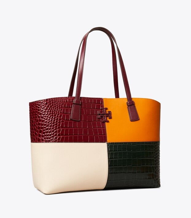 color block tote bag