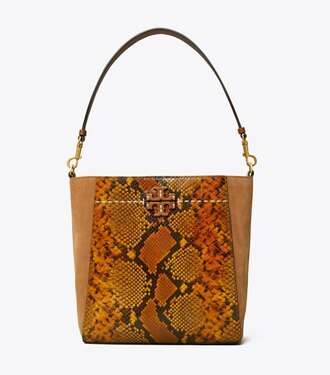 mcgraw embossed small bucket bag