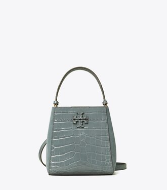 mcgraw embossed small bucket bag