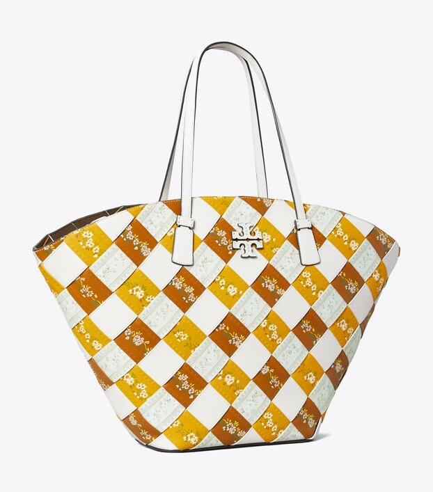 tory burch woven tote