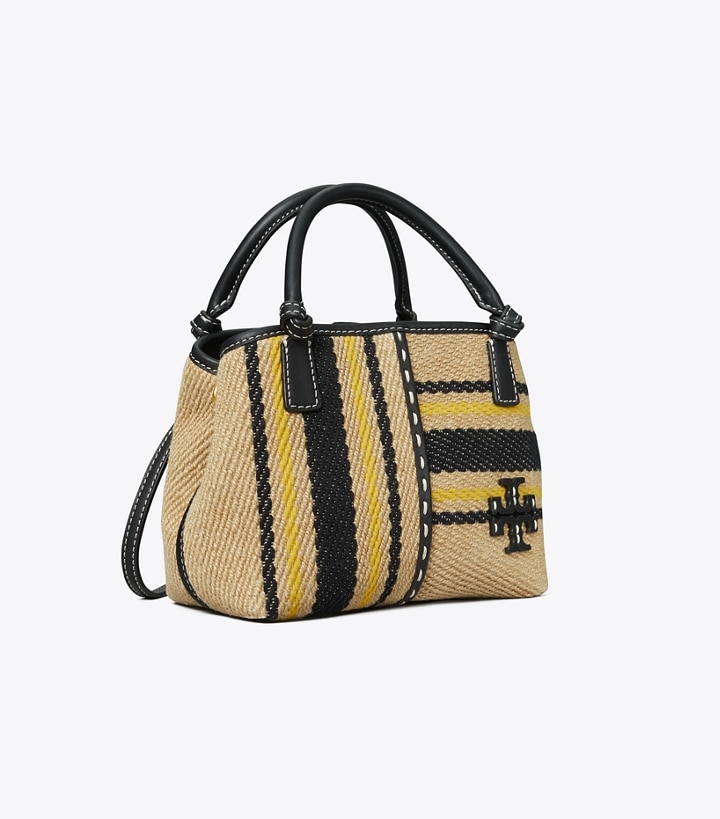 McGraw Linen Stripe Mini Satchel: Women's Designer Crossbody Bags 