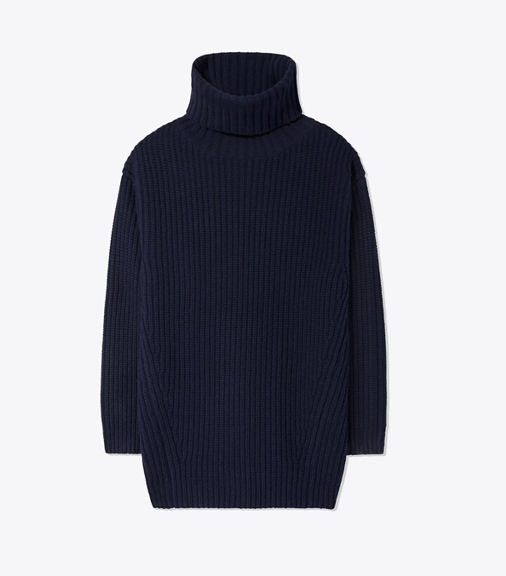 oversized black turtleneck sweater