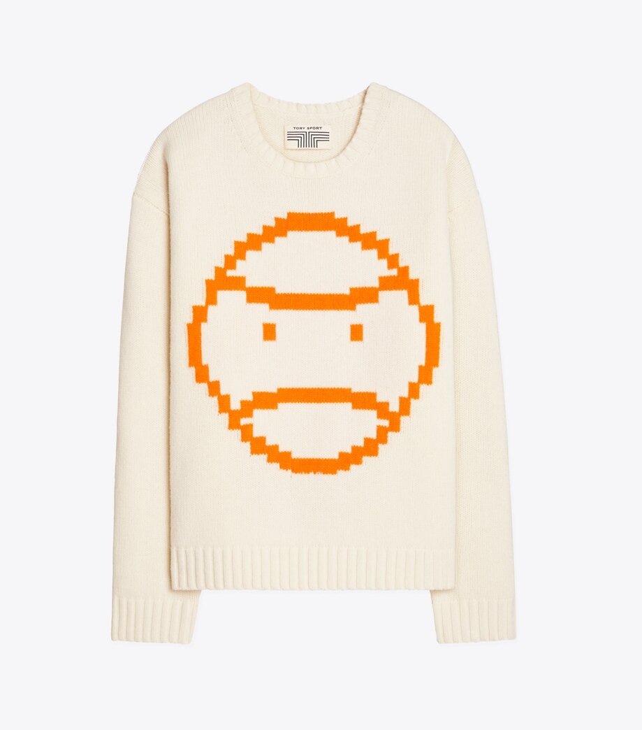 Tory Burch MERINO PIXEL LITTLE GRUMPS SWEATER