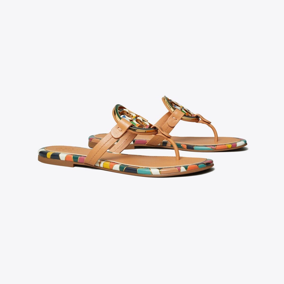 tory burch tan flip flops