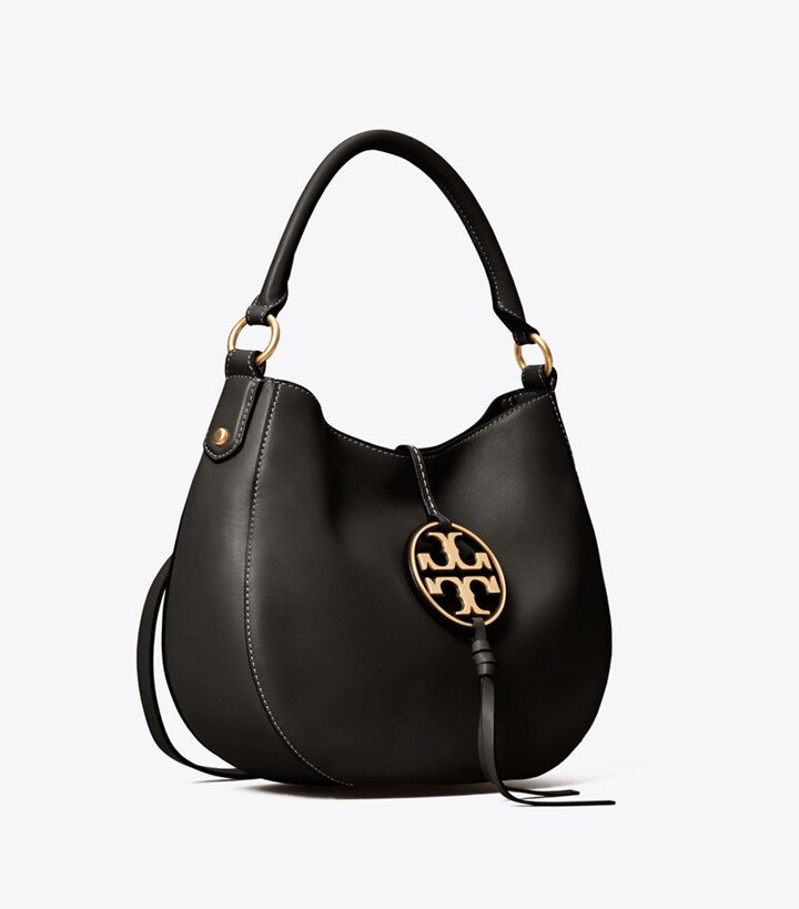 tory burch black hobo bag