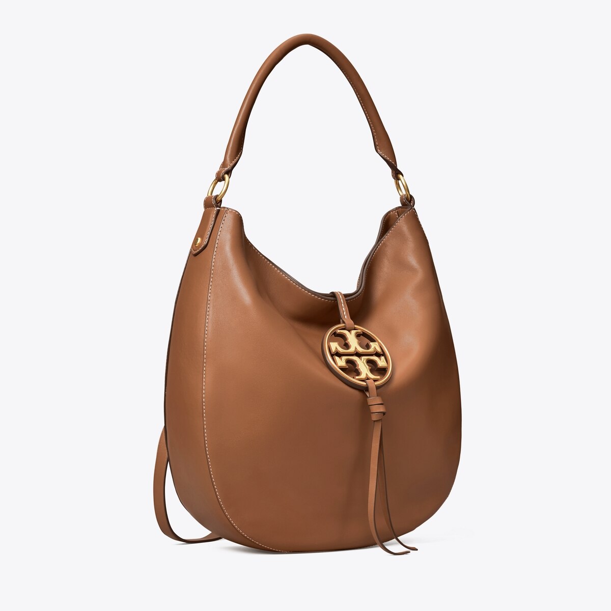 Miller Metal-Logo Slouchy Hobo: Women's Handbags | Hobo Bags | Tory Burch