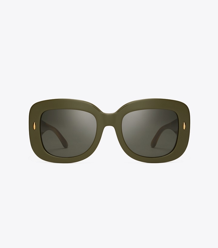 tory burch oversized square logo sunglasses