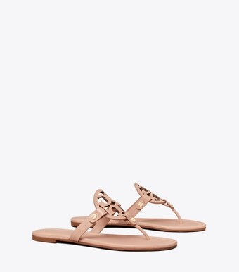 tory burch miller sandals sand patent leather