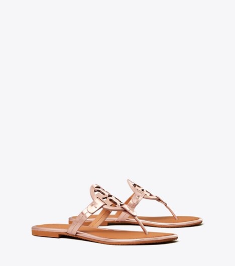 enamel miller flat sandals