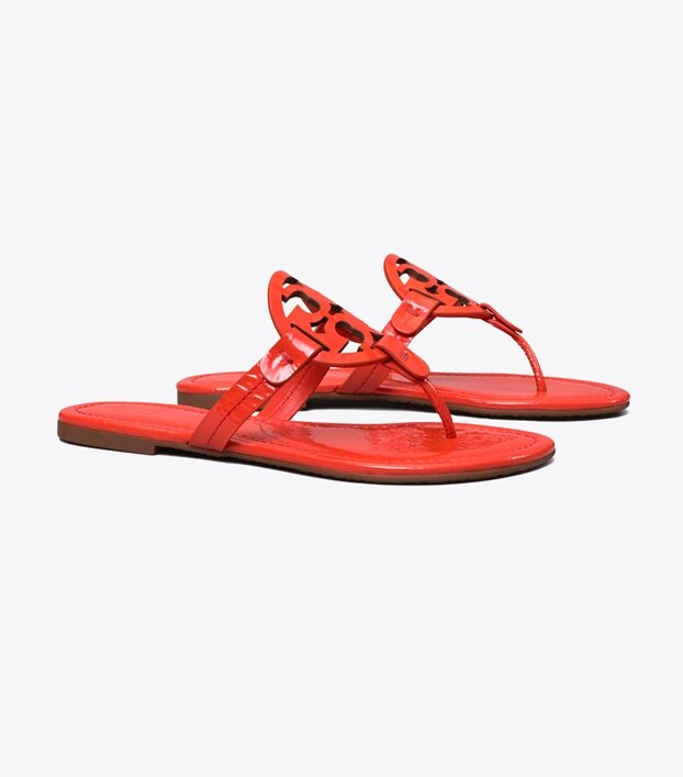 red tory burch flip flops