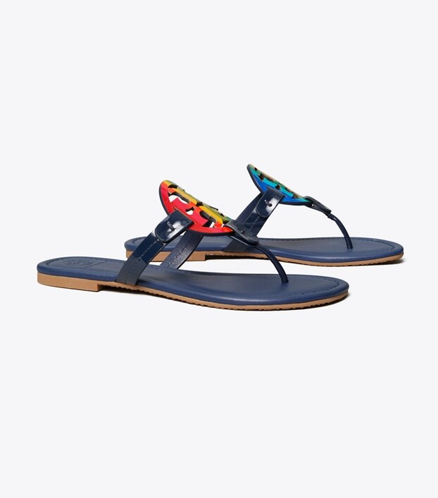 Tory burch miller sales sandal bright rainbow