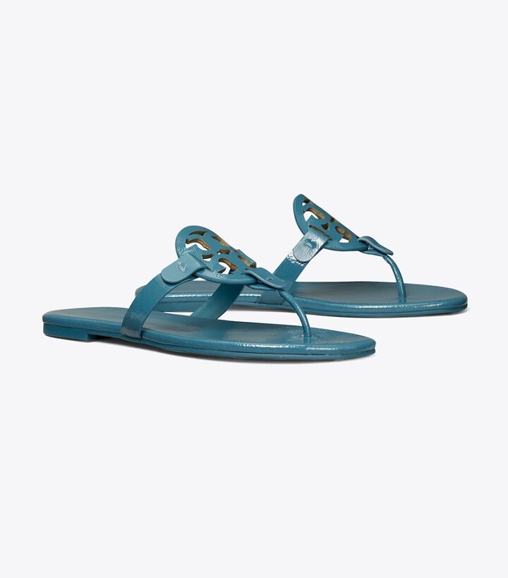 tory burch light blue flip flops