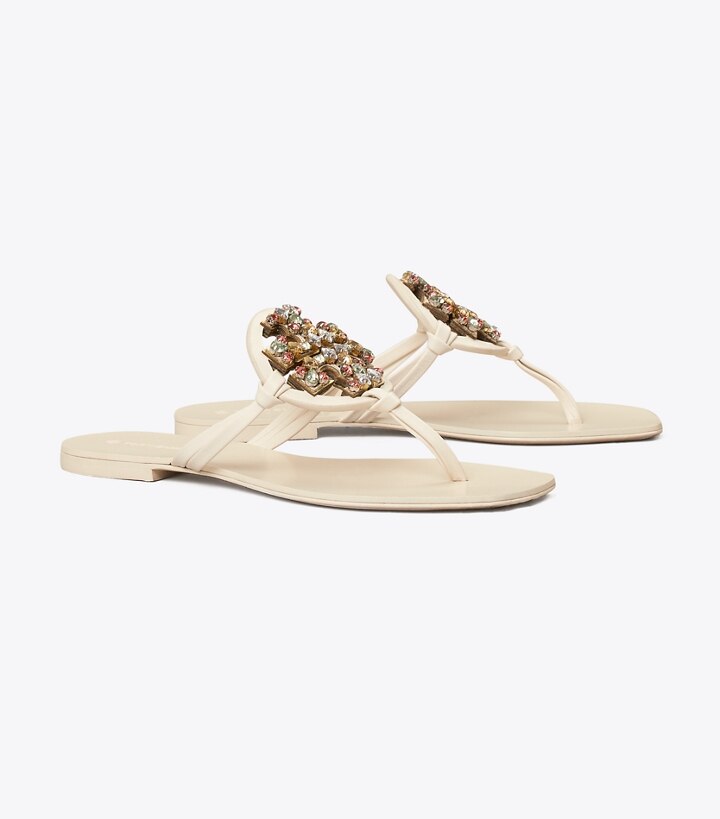Miller Square-Toe Sandal, Leather : Women's Shoes | Sandals | Tory Burch