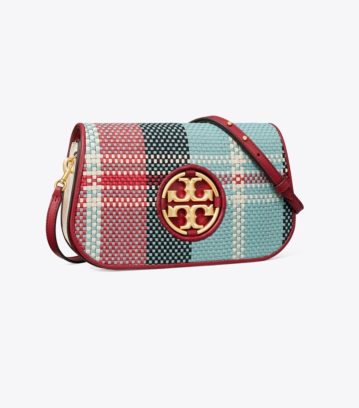 miller woven plaid mini bag