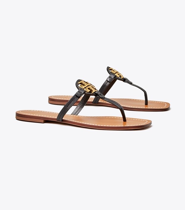 tory burch gold flip flops