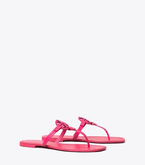 miller enamel leather thong sandals