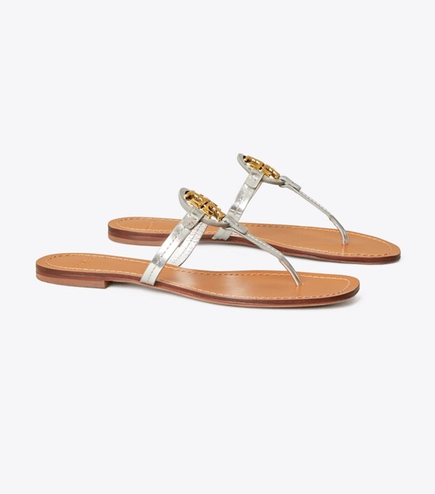 metal miller flip flop tory burch