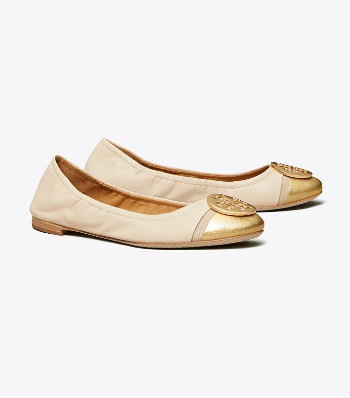 gold tory burch shoes