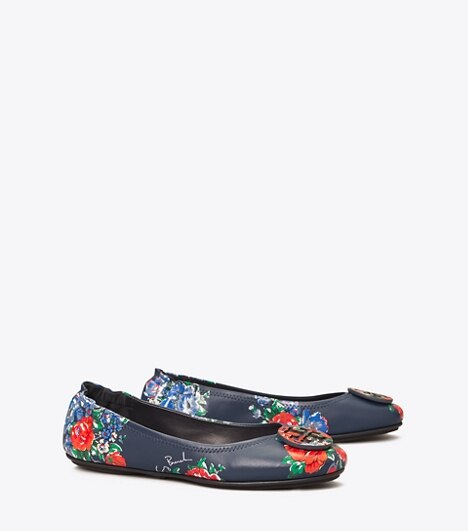 tory burch minnie printed travel ballet flat