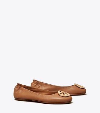 Minnie Travel Flats Leather Suede | Designer Flats | Tory Burch