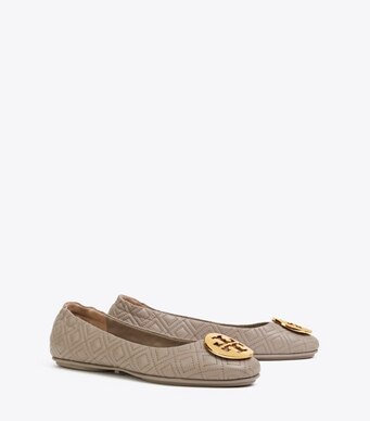 quilted leather ballet flats