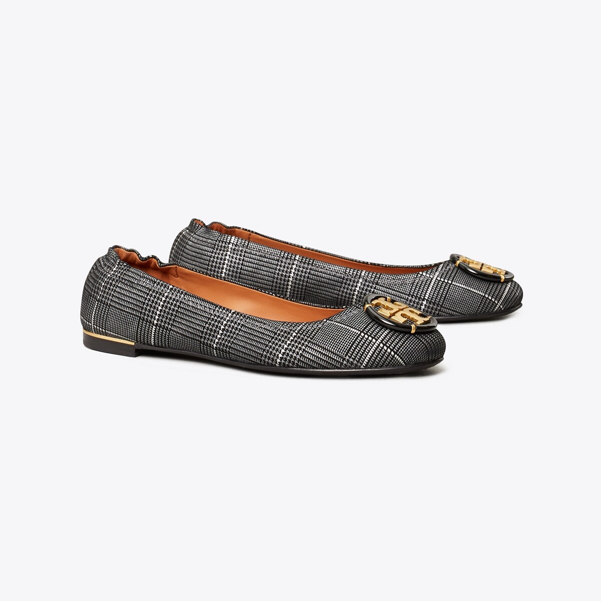 tory burch multi logo elastic ballet