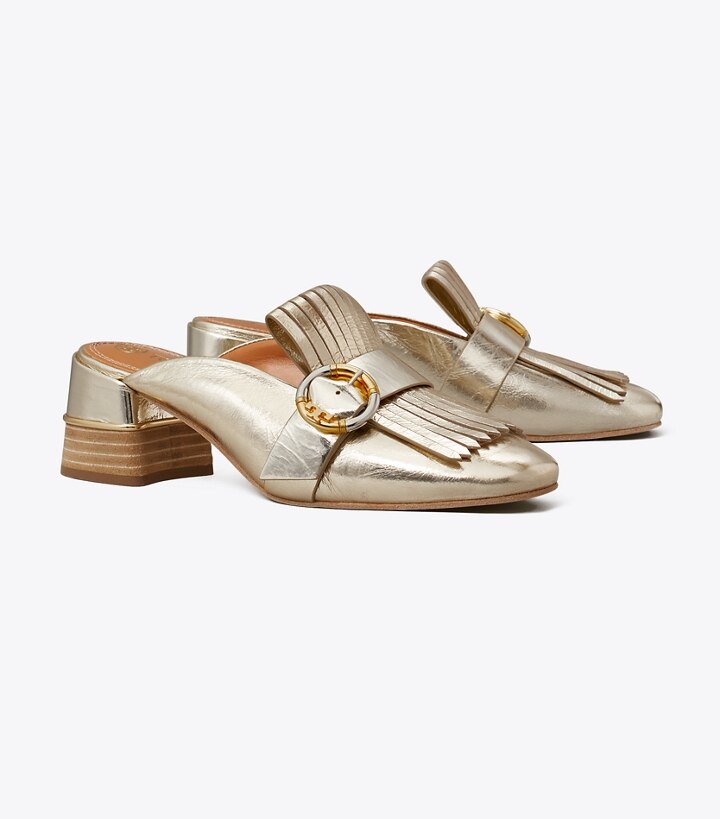 tory burch buckle heel loafer