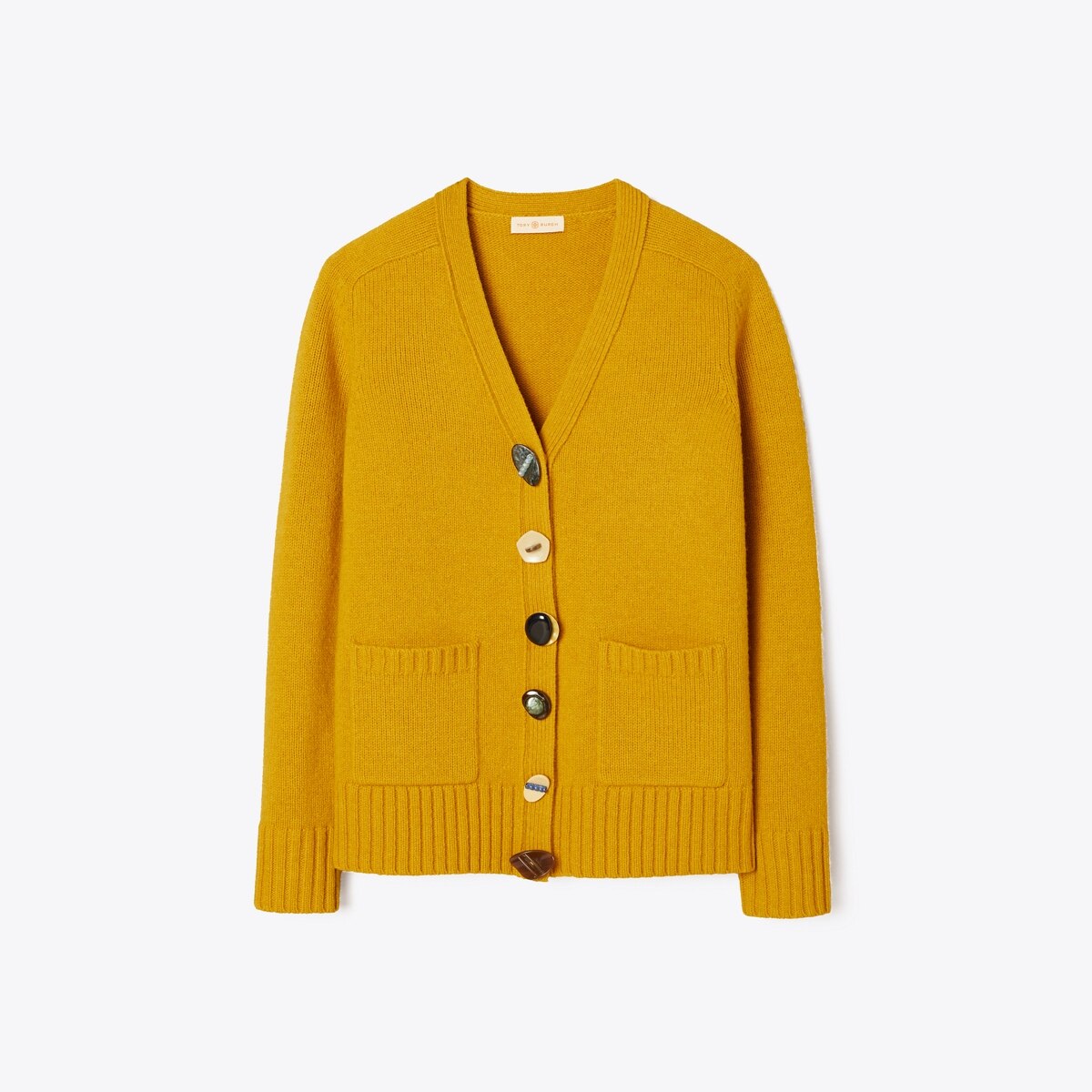 tory burch button embellished cardigan