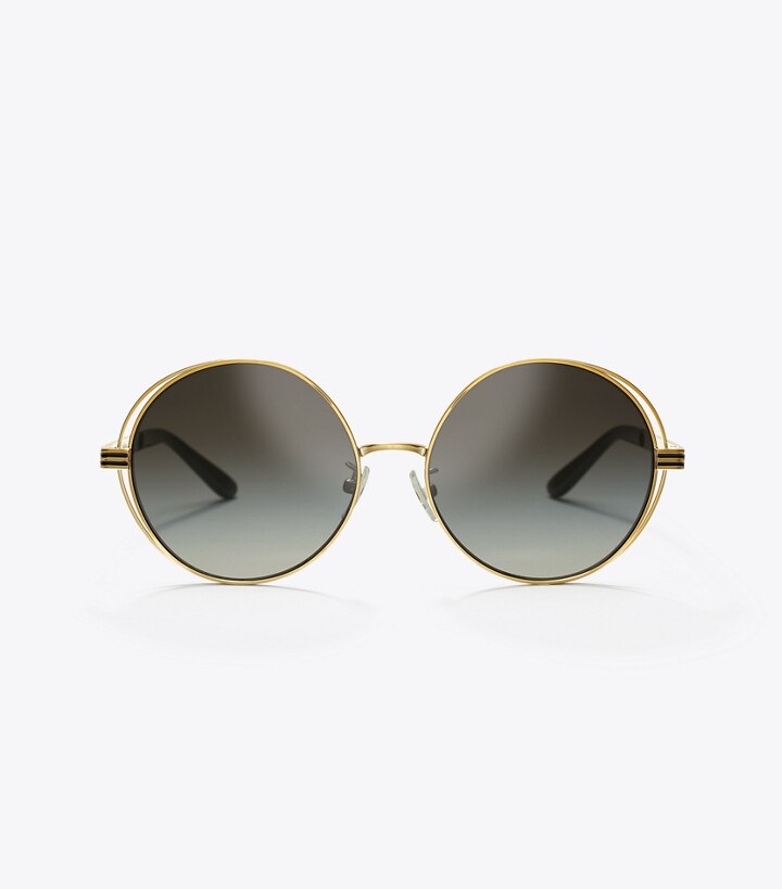 Occhiali da sole rotondi rigati Kira con bordo in metallo aperto: Donna  Accessori | Occhiali da Vista \u0026 da Sole | Tory Burch IT