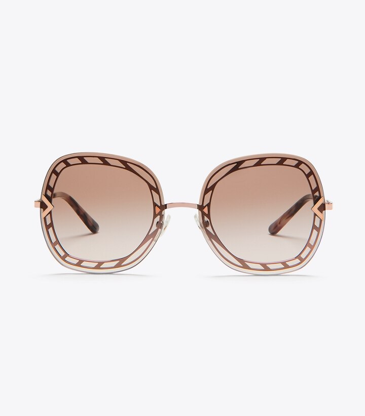 tory burch metallic rim sunglasses