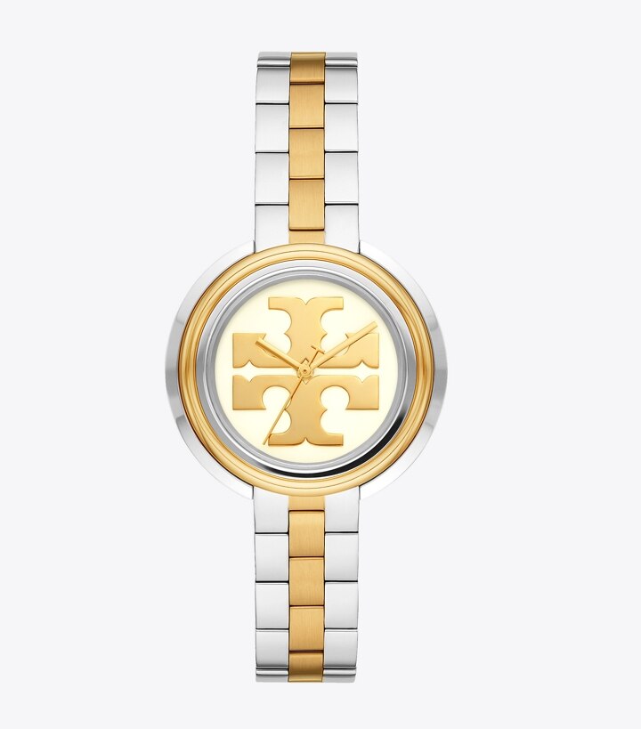 Orologio Miller, acciaio inossidabile/oro/avorio bicolore, 36 mm: Donna  Orologi | Orologi da Polso | Tory Burch IT
