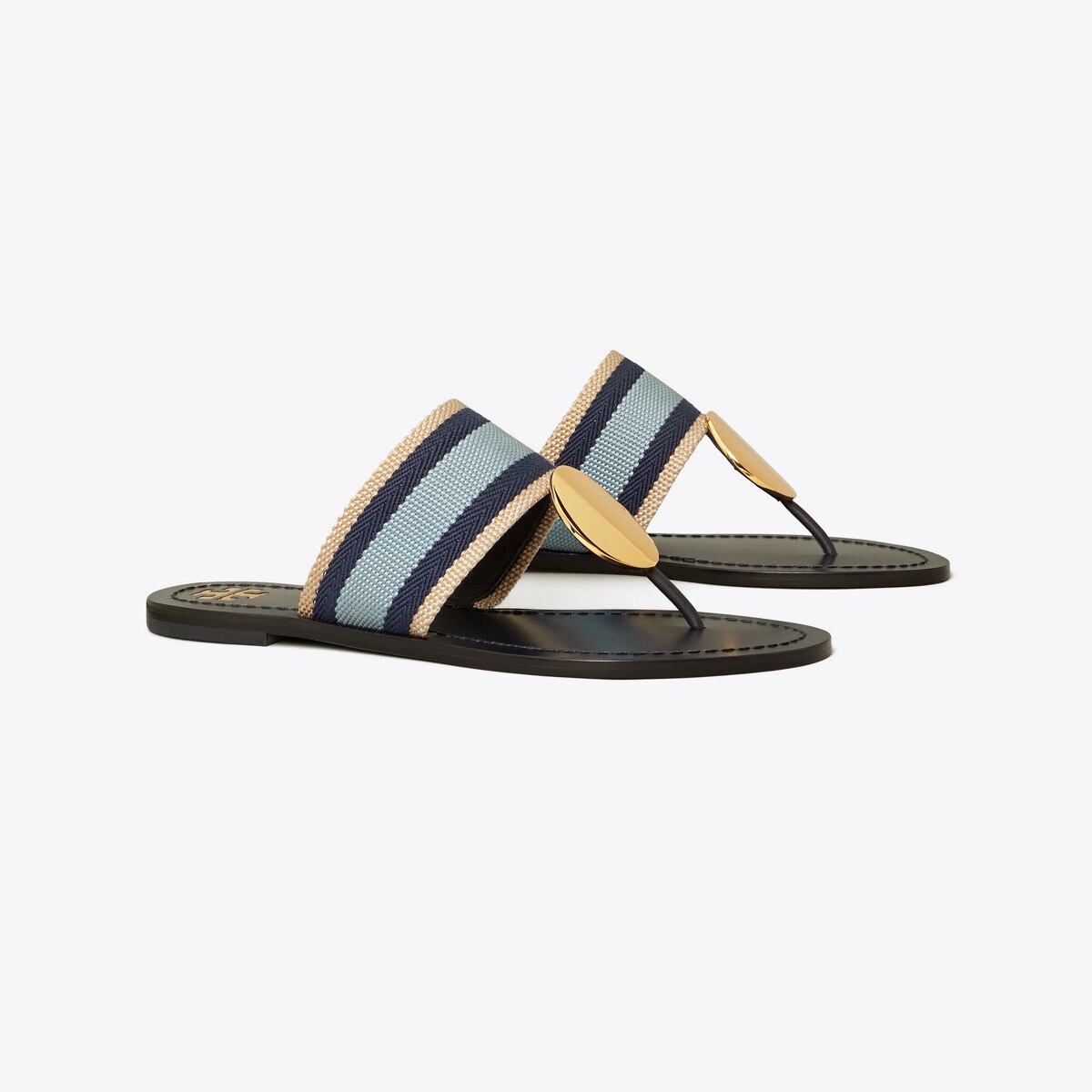 tory burch metal miller flip flop