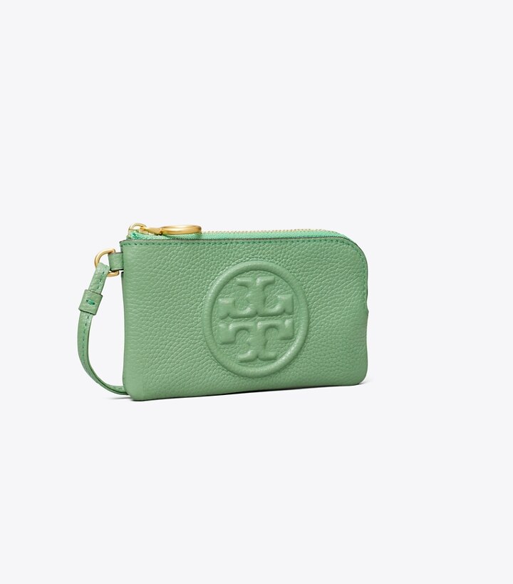 【関税送料込】Tory Burch Perry Bombe Canvas Zip Card Case Perry Bombe Color-Block Top-Zip Card Case: Women's Designer