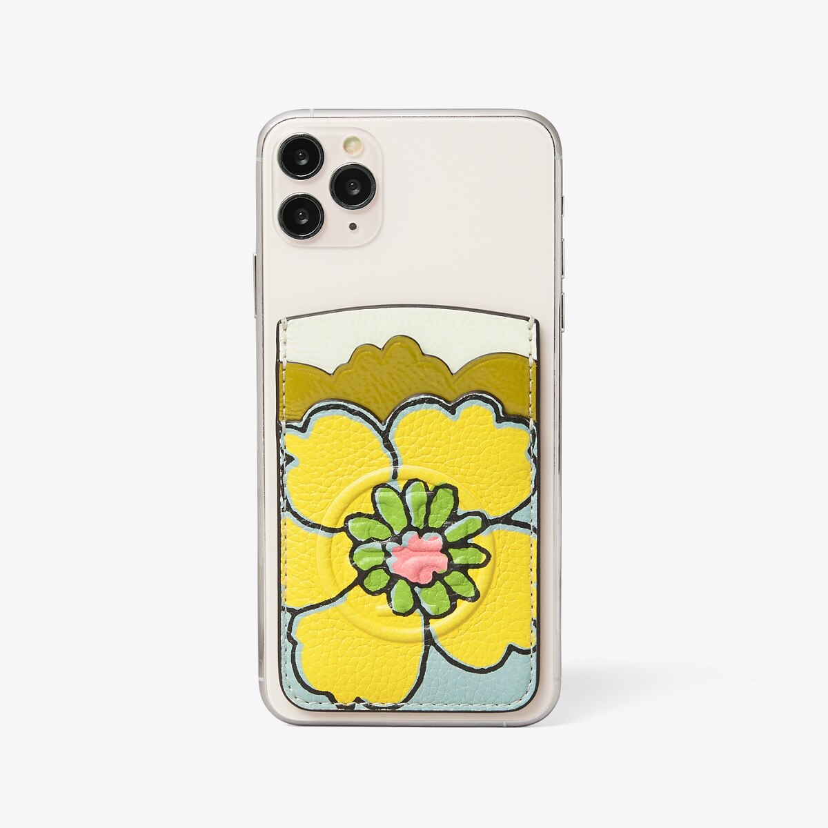 Perry Bombé Yellow Flower Card Pocket