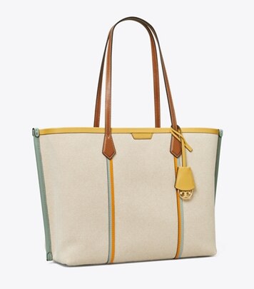 Perry Canvas Triple-Compartment Tote Bag: Women's Designer Tote 