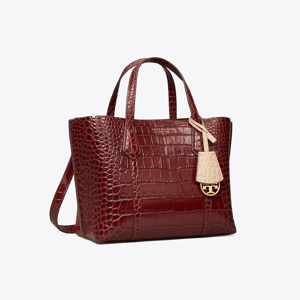 Perry Embossed Small Triple-Compartment Tote Bag: Women's Designer 