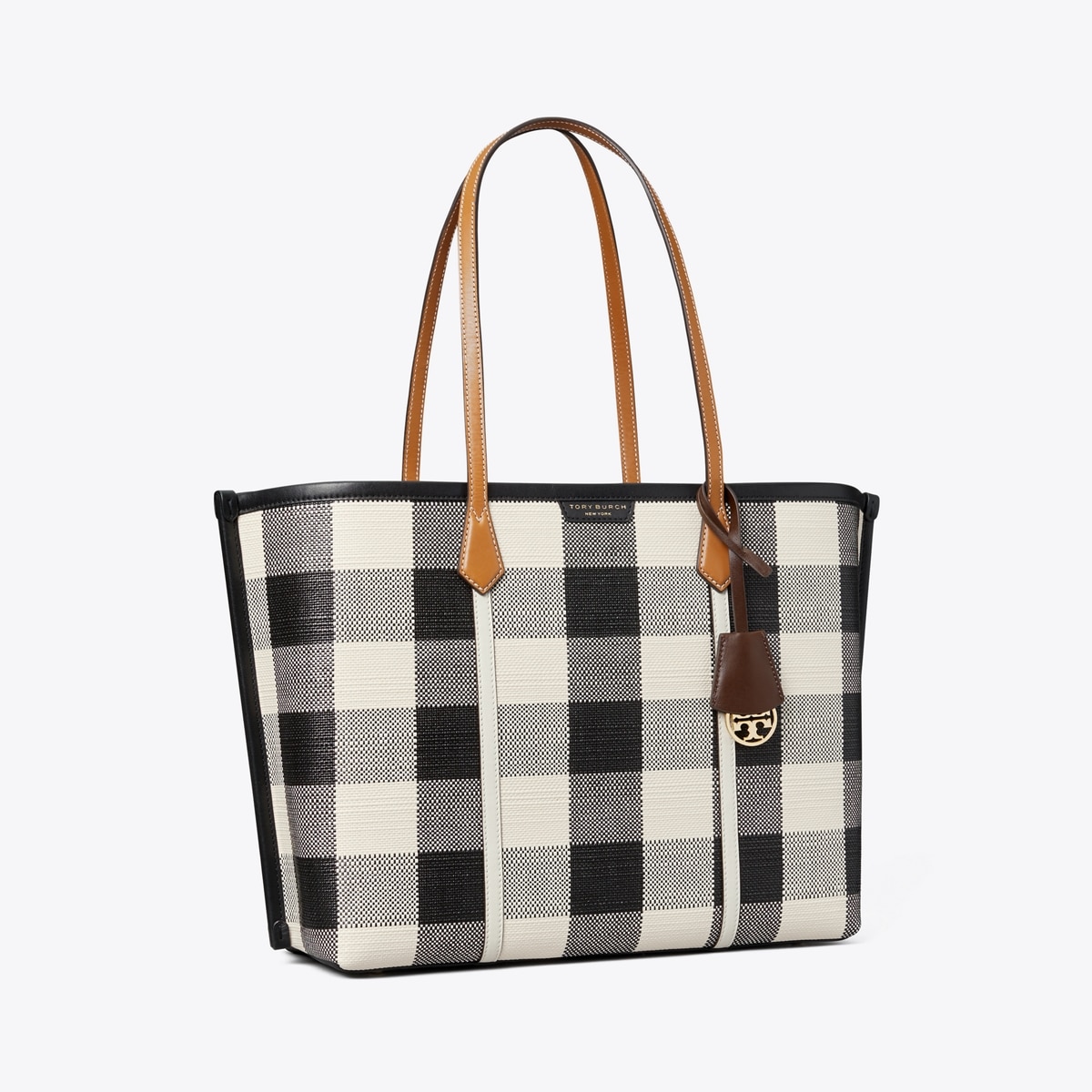Perry Gingham Triple-Compartment Tote Bag: Women's Designer Tote Bags ...