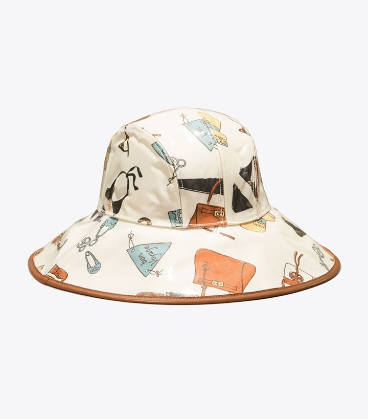 Printed Rain Bucket Hat: Women's 