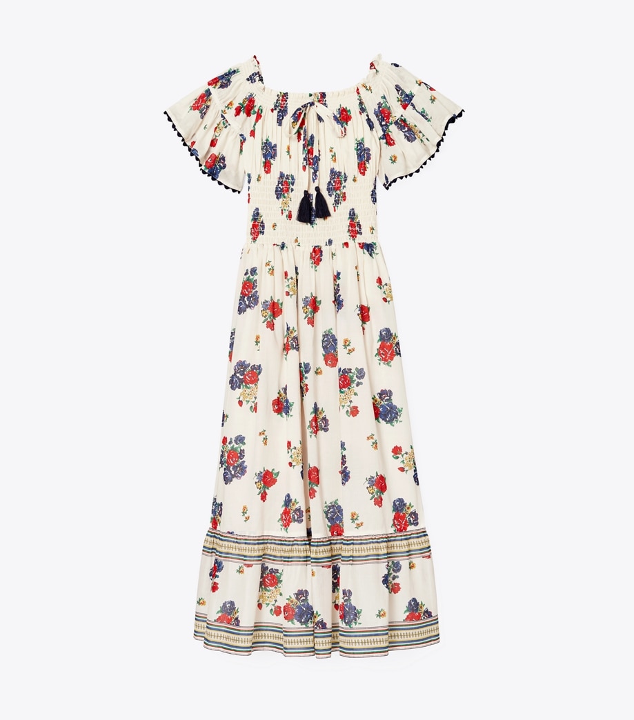 Tory Burch Printed Smocked Dress