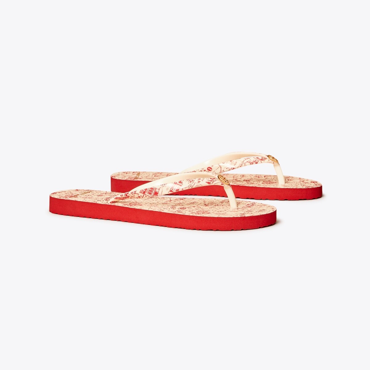 tory burch red flip flops