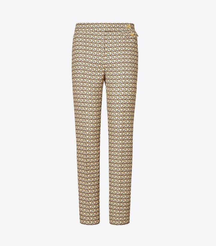 Printed Twill Crepe Pant: Women's Clothing | Bottoms | Tory Burch EU